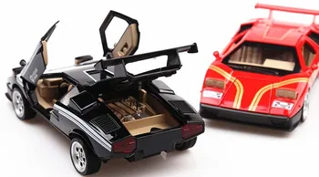 1/32 Countach Diecasts Vehicule De Jucărie Aliaj Model De Masina Cu Jucarii Trage Înapoi Intermitent Pentru Copii Cadou De Colectare Transport Gratuit