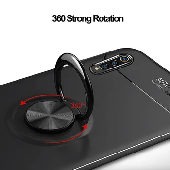 3in1 Xiaomi MiA3 Camera+Sticla+Inel Magnetic Caz Pentru Mi A3 Silicon Bara Protector de Acoperire Xiomi A3 mi-a3 mia3 la Șocuri Cazuri
