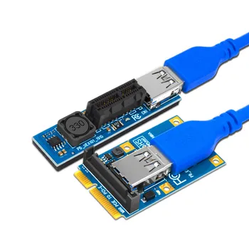 Mini PCIE pentru PCI-E X1 Card de Expansiune Riser Card PCI Express Cablu de Extensie SATA Conector de Alimentare 60CM USB3.0 Cablu PCIE Extender