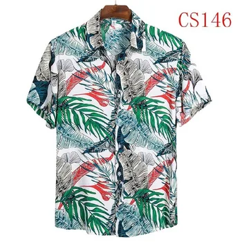 FFXZSJ brand Hawaii vara tricouri barbati 2020 nou de înaltă calitate tricou maneca scurta tricou rever Europene plus dimensiune Camasi Casual