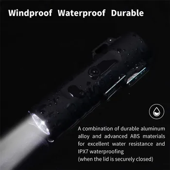 Multifuncțional în aer liber lanterna, bricheta functia de lumină LED-uri portabile aprindere IPX67 impermeabil USB de încărcare de înaltă performanță