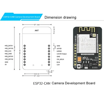ESP32 Cam ESP32-Cam WiFi Bluetooth ESP32 Modul de Camera de Bord de Dezvoltare cu OV2640 Modul Camera