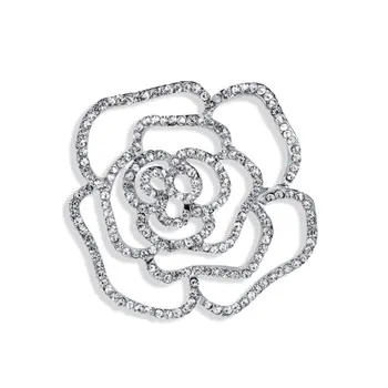 Brand De Moda Pin Broșă Elegantă, Plin De Cristal Floare Trandafir Broșe Femei De Calitate Accesorii De Îmbrăcăminte