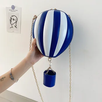 3D Trendy Balon cu Aer Cald Design de Moda pentru Femei Geanta de Umar Lanț Poșete și Genți de mână pentru Femei Geanta Crossbody Fata Mingea Totes