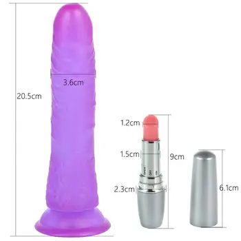 Thierry glonț Ruj Vibratoare pentru Femei Big Realistic Dildo cu ventuza Puternica Jucarii Sexuale pentru Femei punctul G Stimulator Clitoris