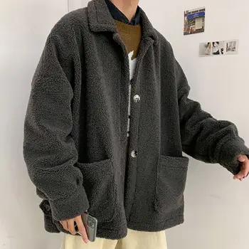 Miel haină de lână femei și bărbați nou stil Hong Kong elevii să ia tendință de blană o haina casual sacou captusit haine femei barbati