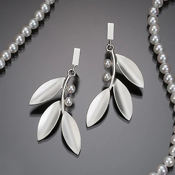 Boem Placare cu Foita de Argint si Cercei cu Perle Două Piese de Colier Cercei Set pentru Femei de Moda coreeană Petrecere de Bijuterii Cadou