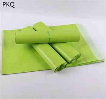 30pcs Luminos Verde de Plastic de Curierat Sac Impermeabil Express Plic Auto-Etanșare Poli Mailer Saci 12x16cm/14x22cm/15x19cm