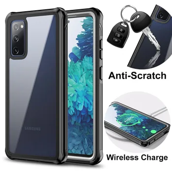 Pentru Samsung Galaxy S20 FE 5G caz transparent, rezistent la șocuri Armura caz pentru Samsung S20 ultra caz 360 protecție completă a capacului din spate