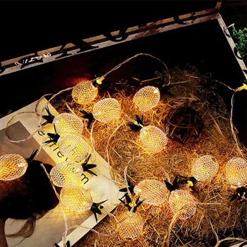 1,5 M 10LED Ananas Șir de Lumini de Basm Ghirlande Baterie Fier de Ananas Lampa LED Petrecere de Vacanță Decoratiuni de Gradina J50
