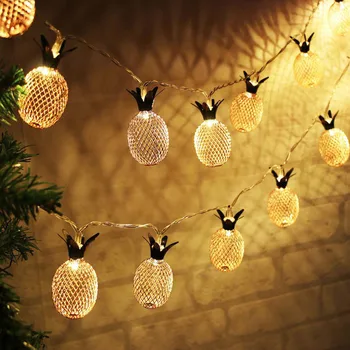 1,5 M 10LED Ananas Șir de Lumini de Basm Ghirlande Baterie Fier de Ananas Lampa LED Petrecere de Vacanță Decoratiuni de Gradina J50
