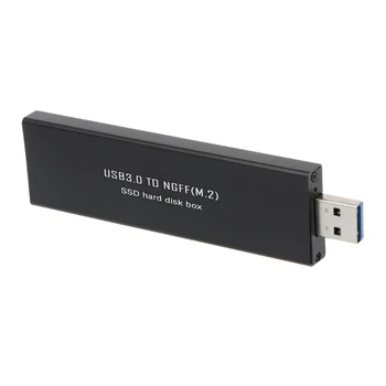 Negru USB3.0 la SATA Bazat 2280 M. 2 unitati solid state SATA SSD Portabil Cabina Cutie de Depozitare 2018
