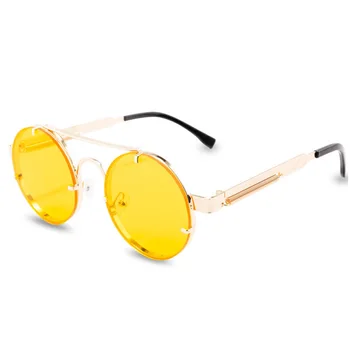 2020 nouă Rundă Steampunk ochelari de Soare Brand Design Bărbați Femei Metal Punk Ochelari de Soare Vintage ochelari de soare UV400 ochelari de Soare Femei