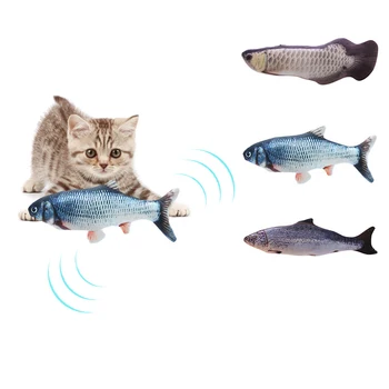 Electric Interactiv Pisica Datul Pește Realiste De Pluș Catnip Pește Menta Mâței Guma De Jucarii Pisici Joc Interactiv Consumabile Pentru Animale De Companie
