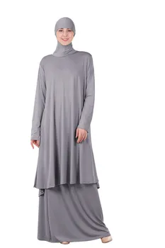Rugăciune musulmană Seturi de Îmbrăcăminte pentru Femei Hijab Rochie Rochii cu Fuste Haine Islamice Dubai Turcia Timp de Rugăciune Musulman Jurken Abayas