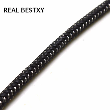 REAL XY 1m/lot Snur Piele Rotund de cauciuc/plastic oțel String cordon de piele Pentru DIY Brățară Colier Bijuterii Cablu 6mm Dia