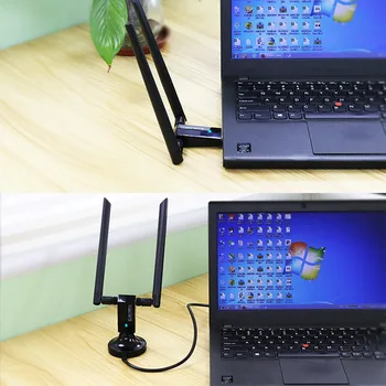 Wireless Wifi Adaptor USB 3.0 Dual Band 2.4 GHz/5GHz, 1200Mbps 802.11 AC IEEE 802.11 a/b/n/g/ac cu Antene+Cablu Extinsă