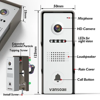 VANSOALL Acasă Interfon cu video de Blocare usa pentru Apartament Casa Blocare Electrică Sistem de Control Acces Nave din Rusia