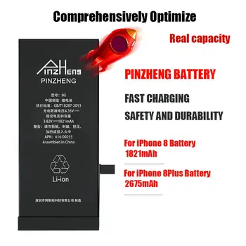 PINZHEN Capacitatea Reală a Bateriei Pentru iPhone 8 8 Plus de Înlocuire Bateria Pentru iPhone 8G 8 Plus Baterii de Instrumente Gratuite