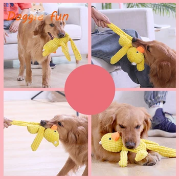 Câine De Companie Lână De Pluș Jucărie Amuzant Mesteca Sunet De Animale Formă De Instruire Interactive Jucărie Câine Pisică Câine Mare Ogarul Dintele Curat