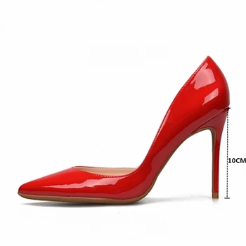 G&Zaco de Lux Elegant de Birou Pompe de pantofi cu toc Femei Goale tocuri Subtiri Sexy din Piele de Brevet Pantofi de Vara pentru Femei pantofi