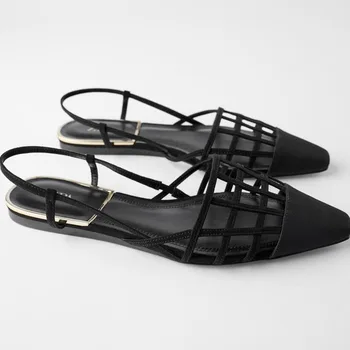 Pantofi pentru femei de Vară 2020 Nou Casual gol Plat cu Sandale negre Pantofi Pantofi plat pentru femei