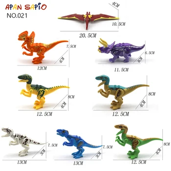 Blocurile 8PCS Dinozaur Jurassic Caramida Jucarii Model Educațional Blocuri Jucarii pentru Copii Jucarii Copii