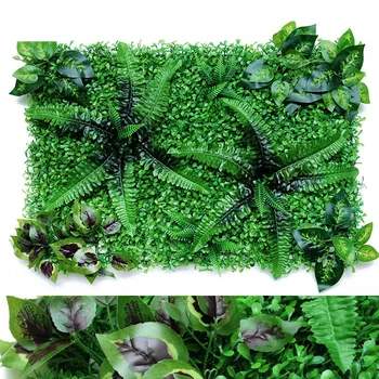 Exterior Din Material Plastic Perete Verde Iarbă Artificială Vertical Garden Home Decor Agățat De Plante Artificiale Iarbă Perete