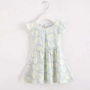 PatPat 2020 Vara Noi de Zbor maneca fructe rochie de imprimare Pentru Copii și Toddler Fata Bucăți Drăguț