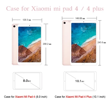 De lux Silicon Tableta Caz pentru Xiaomi Mi Pad 4 plus 10.1 Moale Drăguț Stau Copii Capac pentru Xiaomi Mipad Caz 4 Km Pad4 8 inch Coque