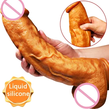 Soft Super Mare Realist Vibrator, cu Bile Masturbari Stimulator Mare Anal Dildo-uri Flexibile pentru Adulti Jucarii Sexuale ventuza Pula Mare