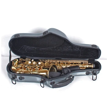 De înaltă calitate de sticlă oțel saxofon caz fibra de Sticla plastic armat cu picătură ABS Eb alto saxofon sac saxofon accesorii