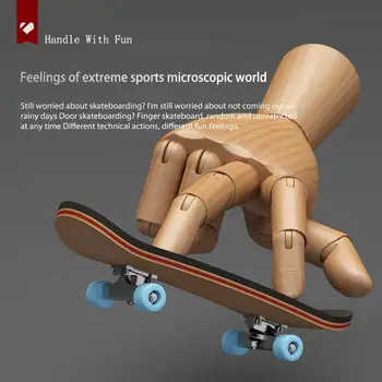 Lemn Grif Jucărie Finger SkateBoard Cu Rulmenti Profesionale Stenturi Finger Skate Set Noutate Copii Cadou