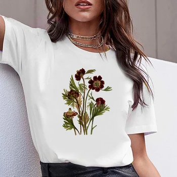 Haine pentru femei Tricou de Imprimare O-gât Casual Femeie de Flori de Moda Printed Tee Doamnelor Femeie T-shirt cu Maneci Scurte T de Sus