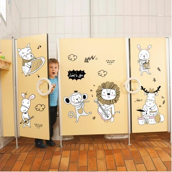 Animale de Desene animate amuzante Lume Autocolante de perete Pentru Camere de Copii Dulap Decor Leu, Iepure și Maimuță Art Decor Acasă Copii Cadouri