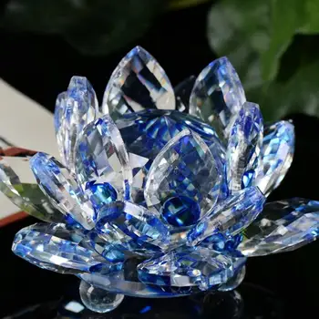 Cristal Swan Lotus de Cristal de Sticlă Figura Prespapier Ornament Feng Shui Decor de Colectare Ornament Feng Shui Decor de Colectare 50p