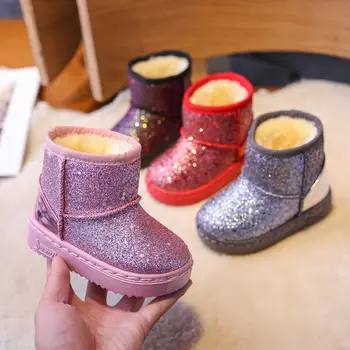 NOI 2020 Copii Martin Cizme Impermeabile Paiete de Iarna pentru Copii Cizme de Pluș Cald Fete Cizme de Zăpadă Prințesă de Moda Pantofi de Școală