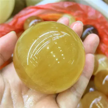 Natural de portocale calcit piatra sfera de citrin cristal islanda piatră prețioasă mingea de cristal meditație reiki 50-60mm