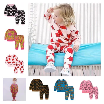 Copii Seturi de Pijama cartofi prajiti cu Maneci Lungi Stabilită de Îmbrăcăminte de Primăvară de Iarnă Copil din Bumbac Pijama Set pentru Copii Fete Băieți Uzura de Somn