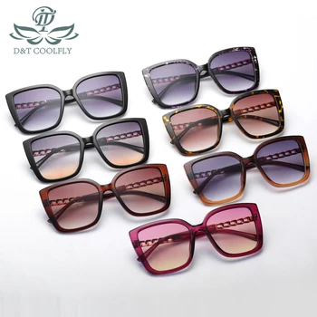 D&T 2020 Noua Moda Ochi de Pisică ochelari de Soare Femei Barbati Brand de Lux de Designer Culoare Lentile PC Cadru Pătrat Sexy Scut ochelari de Soare UV400