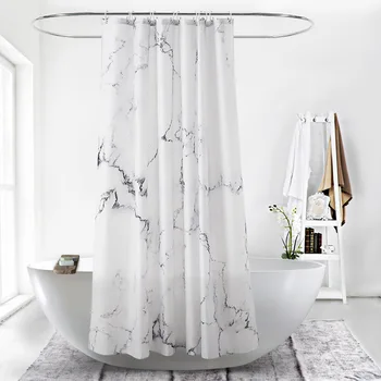 Stil European marmură tipărite impermeabil tesatura perdea de duș baie cadă de baie de înaltă calitate durabil perdea cu cârlige