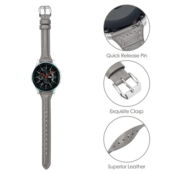 Autentice din Piele de Curea 20mm pentru Samsung Galaxy Watch 46mm Eliberare Rapidă Trupa de Viteze S3 huami amazfit Centura