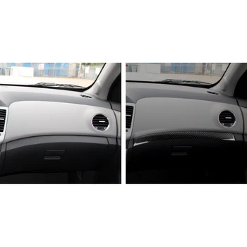 Fibra de Carbon de bord Tapiterie Autocolant consola centrala de Co-pilot Capac de masă styling Auto Pentru Chevrolet Cruze 2009-Accesorii