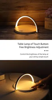 Wireless Încărcător Rapid Lampă de Masă Lumină de Noapte Suport de Telefon Pad pentru iPhone Samsung