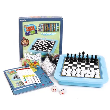 Copii Puzzle Jocuri de masă Gobang Zbor Set de Șah Multi-funcțional Joc de Șah, Tabla de Sah Jucarii Copii Cadou