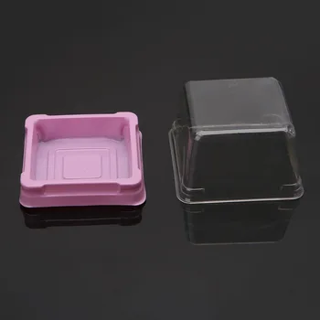 50g Pătrat Tort Luna Tăvi Mooncake Cutie de Ambalaj Container Titular Cu Capace de Plastic, Cutii de Tort Luna 50 de Seturi