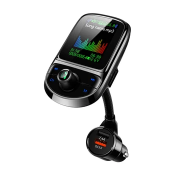 Modulator FM Kit de coche 1,8 și șapte de centimetri de Culoare pantalla LCD QC3.0 cargador de coche manos libres transmisor FM Bluetooth 5.0