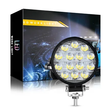 Lumina de lucru Rotund Mare Mini 14 Lumina 42W LED-uri Auto Auxiliare de Inginerie Lumina Reflectoarelor Faruri