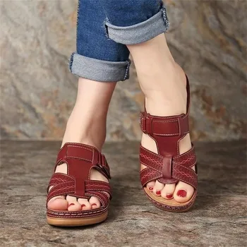 De Vară 2020 Femei Sandale Cu Catarama Curea Doamnelor Diapozitive Confortabil Acasă Plaja De Alunecare La Pene Pantofi Femei Plus De Sex Feminin Papuci