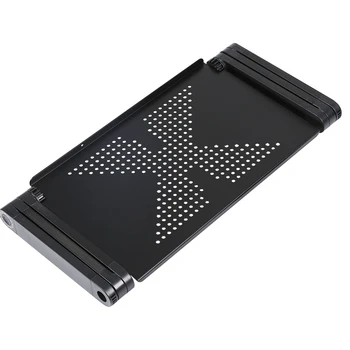 Portabil Pliabil Reglabil Calculator Birou Calculator De Masă Stand Tava Pentru Canapea Extensibilă Negru